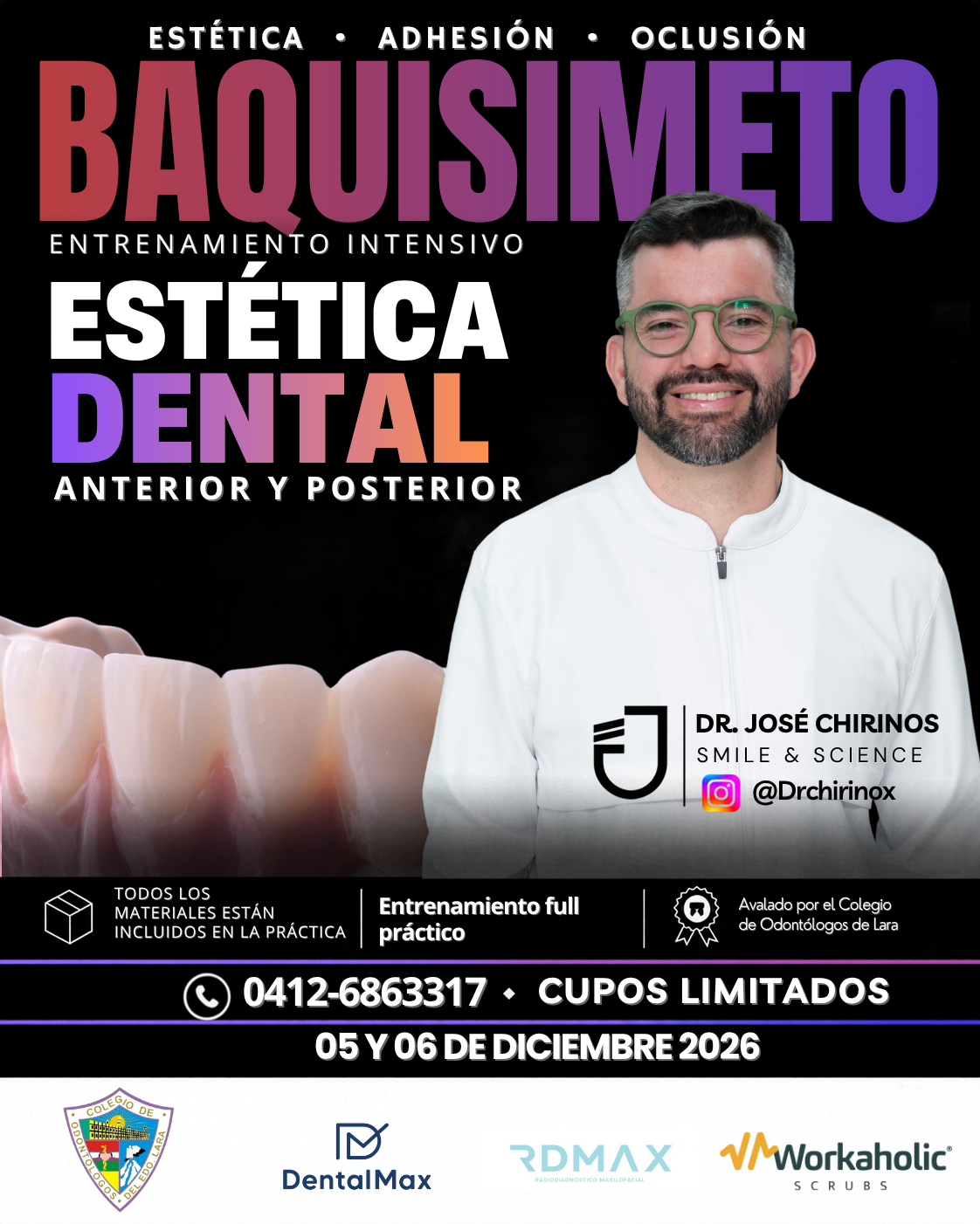Afiche: Estética Dental Anterior y Posterior en Barquisimeto
